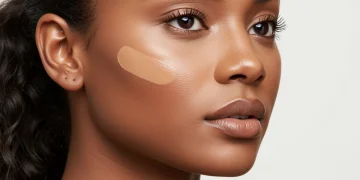 Woman with flawless foundation in humid climate