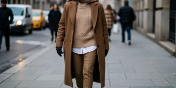 Woman in layered fall winter 2025 fashion