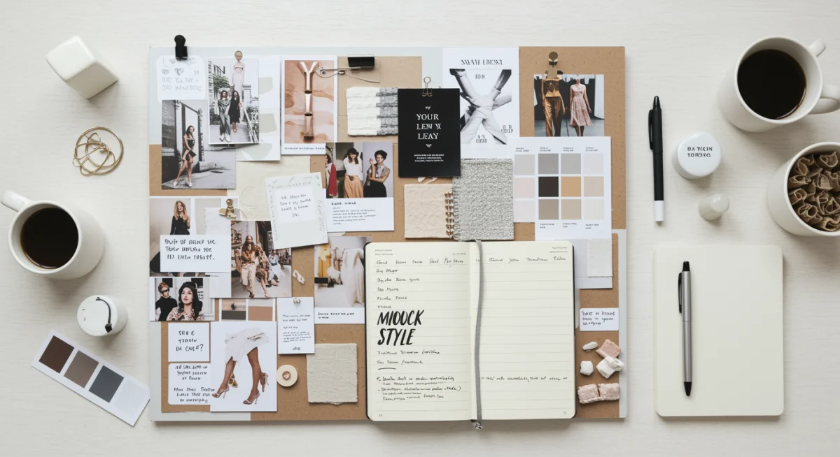 Fashion mood board for defining personal style and aesthetic