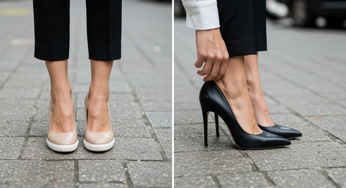 Shoe change for day to night outfit