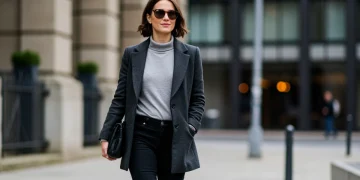 Woman in a chic, timeless outfit defining her signature style