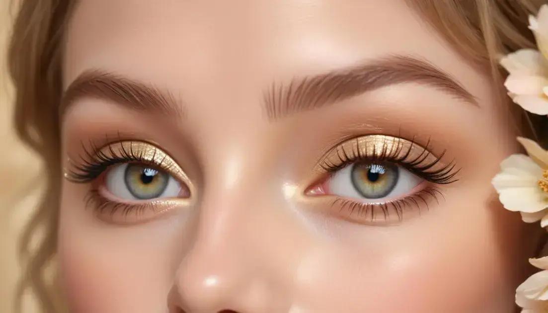 Gilded eye makeup tutorial for spring events: glow tips