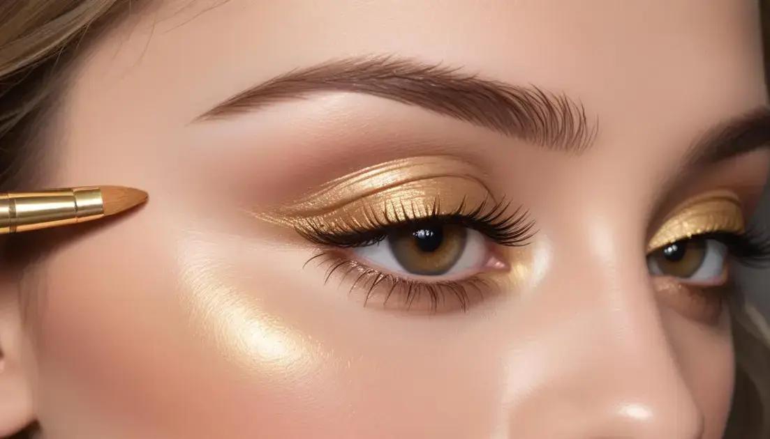 Step-by-step gilded eye look tailored for spring events