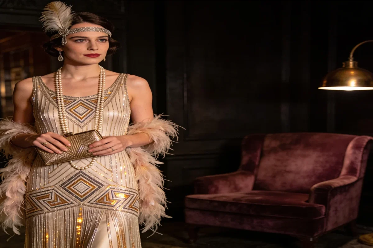 jazz age details returning in evening fashion: modern tips