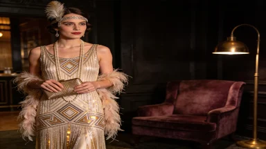 jazz age details returning in evening fashion: modern tips