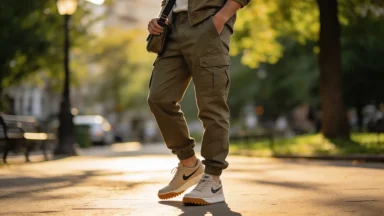 weekend outfits with cargo pants and slim sneakers: 8 ideas